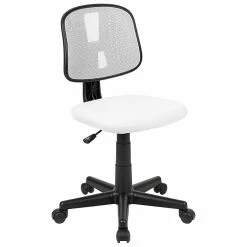 Flash Furniture Fundamentals Foam Swivel Computer And Desk Chair, White (LF-134-WH-GG)