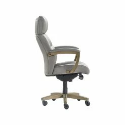 La-Z-Boy Greyson Ergonomic Bonded Leather Swivel Executive Chair, Gray (CHR10086A) -Office Chairs Shop unnamed file 2652