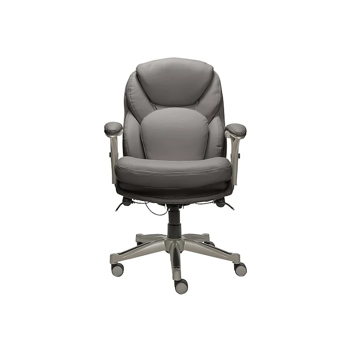 Serta Claremont Ergonomic Faux Leather Swivel Executive Chair With Back In Motion Technology, Gray (44186A) 3 Serta Claremont Ergonomic Faux Leather Swivel Executive Chair With Back In Motion Technology, Gray (44186A)