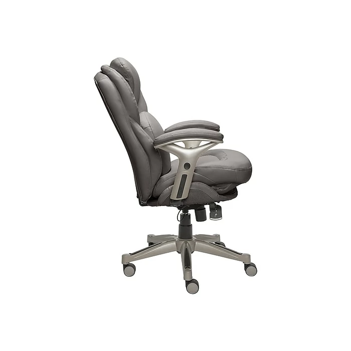 Serta Claremont Ergonomic Faux Leather Swivel Executive Chair With Back In Motion Technology, Gray (44186A) 4 Serta Claremont Ergonomic Faux Leather Swivel Executive Chair With Back In Motion Technology, Gray (44186A) - Image 2