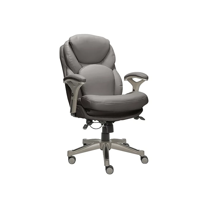Serta Claremont Ergonomic Faux Leather Swivel Executive Chair With Back In Motion Technology, Gray (44186A) 5 Serta Claremont Ergonomic Faux Leather Swivel Executive Chair With Back In Motion Technology, Gray (44186A) - Image 3