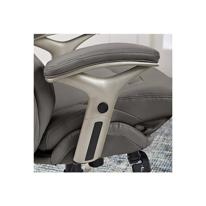 Serta Claremont Ergonomic Faux Leather Swivel Executive Chair With Back In Motion Technology, Gray (44186A) 10 Serta Claremont Ergonomic Faux Leather Swivel Executive Chair With Back In Motion Technology, Gray (44186A) - Image 8