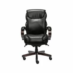 La-Z-Boy Hyland Ergonomic Bonded Leather Swivel Executive Chair, Black (45779A)