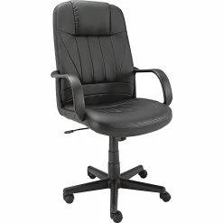 Alera Sparis Series High-Back Leather Executive Chair, Black (ALESP41LS10B)