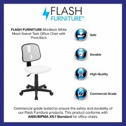 Flash Furniture Fundamentals Foam Swivel Computer And Desk Chair, White (LF-134-WH-GG) -Office Chairs Shop unnamed file 268