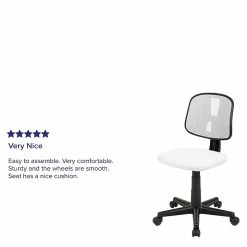 Flash Furniture Fundamentals Foam Swivel Computer And Desk Chair, White (LF-134-WH-GG) -Office Chairs Shop unnamed file 269