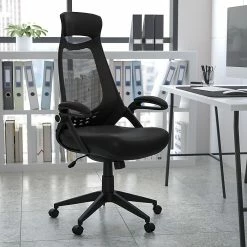 Flash Furniture High Back Mesh Executive Swivel Office Chair, Black With Flip-Up Arms (HL0018) 12 Flash Furniture High Back Mesh Executive Swivel Office Chair, Black With Flip-Up Arms (HL0018) -Office Chairs Shop unnamed file 2694