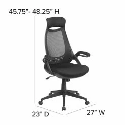 Flash Furniture High Back Mesh Executive Swivel Office Chair, Black With Flip-Up Arms (HL0018) 16 Flash Furniture High Back Mesh Executive Swivel Office Chair, Black With Flip-Up Arms (HL0018) -Office Chairs Shop unnamed file 2698