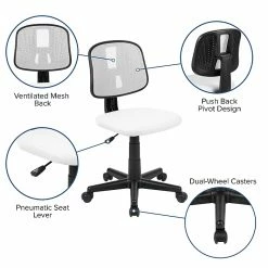 Flash Furniture Fundamentals Foam Swivel Computer And Desk Chair, White (LF-134-WH-GG) -Office Chairs Shop unnamed file 270