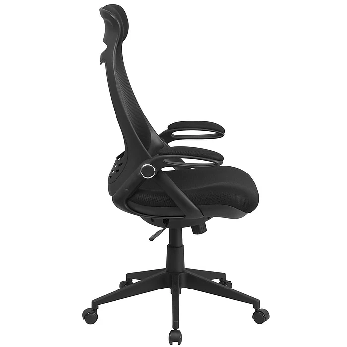 Flash Furniture High Back Mesh Executive Swivel Office Chair, Black With Flip-Up Arms (HL0018) 11 Flash Furniture High Back Mesh Executive Swivel Office Chair, Black With Flip-Up Arms (HL0018) - Image 9