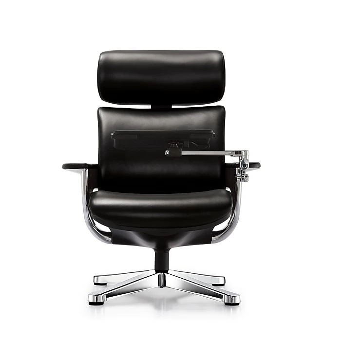 Eurotech NUVEM-BLK Nuvem Leather Executive Chair, Fixed Arms, Black 4 Eurotech NUVEM-BLK Nuvem Leather Executive Chair, Fixed Arms, Black - Image 2