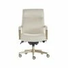 La-Z-Boy Melrose Ergonomic Bonded Leather Swivel Executive Chair, White (CHR10084B)
