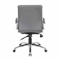 BOSS® Caresoft Plus Executive Series Mid Back Executive Chair With Metal Chrome Finish, Grey (B9476-GY) -Office Chairs Shop unnamed file 2729