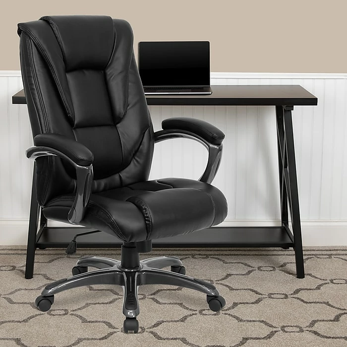 Flash Furniture LeatherSoft Executive Chair, Gray/Black (GO-7194B-BK-GG) 4 Flash Furniture LeatherSoft Executive Chair, Gray/Black (GO-7194B-BK-GG) - Image 2