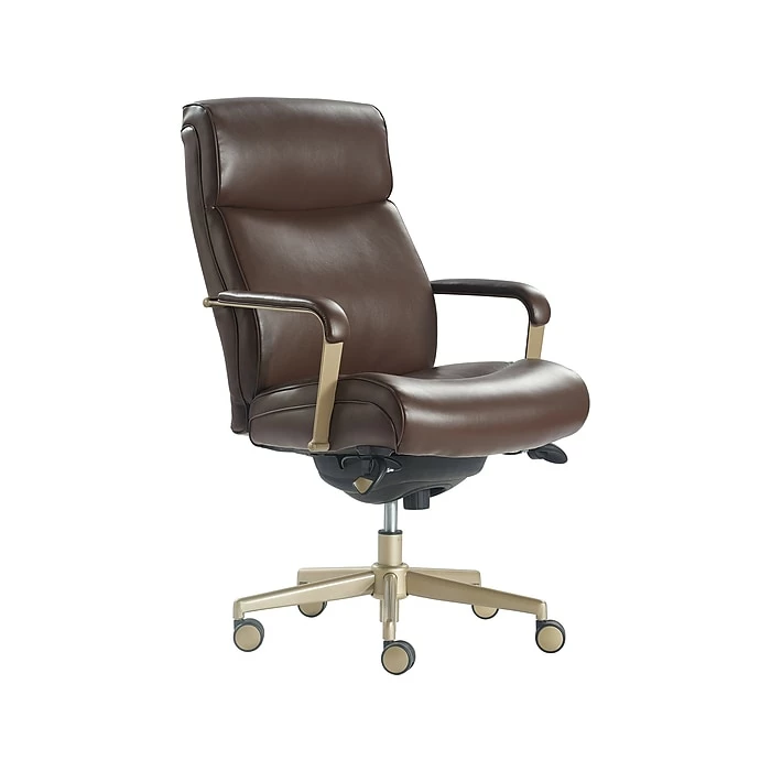 La-Z-Boy Melrose Ergonomic Bonded Leather Swivel Executive Chair, Brown (CHR10084C) 4 La-Z-Boy Melrose Ergonomic Bonded Leather Swivel Executive Chair, Brown (CHR10084C) - Image 2
