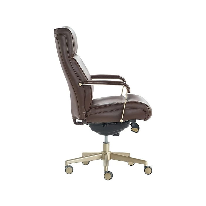 La-Z-Boy Melrose Ergonomic Bonded Leather Swivel Executive Chair, Brown (CHR10084C) 5 La-Z-Boy Melrose Ergonomic Bonded Leather Swivel Executive Chair, Brown (CHR10084C) - Image 3