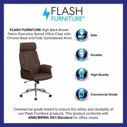 Flash Furniture High Back Fabric Executive Swivel Office Chair, Brown (CHCX0944HBN) -Office Chairs Shop unnamed file 2783