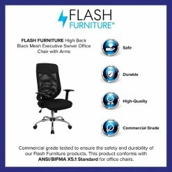 Flash Furniture High Back Mesh Office Chair With Mesh Fabric Seat, Black -Office Chairs Shop unnamed file 2805