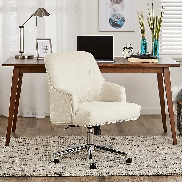 Serta Leighton Fabric Home Office Chair, Ivory (48444) 10 Serta Leighton Fabric Home Office Chair, Ivory (48444) - Image 8