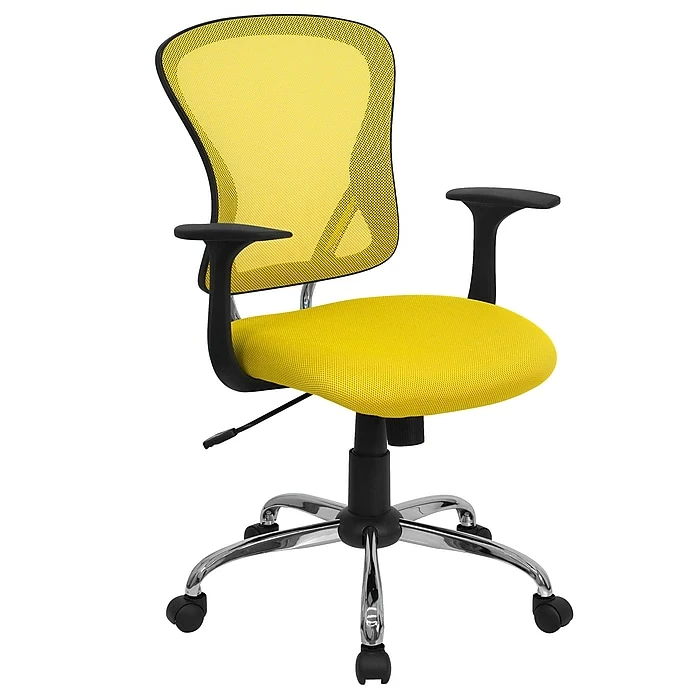 Flash Furniture Mid-Back Office Chair, Yellow 3 Flash Furniture Mid-Back Office Chair, Yellow