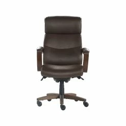 La-Z-Boy Greyson Ergonomic Bonded Leather Swivel Executive Chair, Brown (CHR10086C)