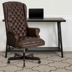 Flash Furniture Leathersoft Traditional Executive Chair, Brown (CI360BRN) -Office Chairs Shop unnamed file 2855