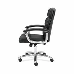 HON Traction High-Back Executive Chair, Fixed Arms, Polished Aluminum, Black SofThread Leather (BSXVL103SB11) -Office Chairs Shop unnamed file 2873