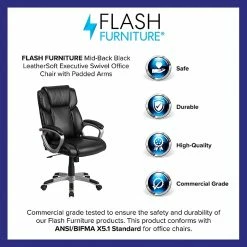 Flash Furniture Faux Leather Mid-Back Executive Office Chair Black (GO2236MBK) -Office Chairs Shop unnamed file 2886