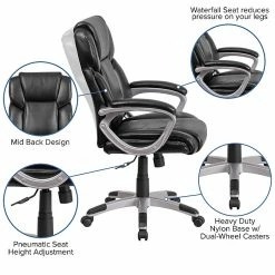 Flash Furniture Faux Leather Mid-Back Executive Office Chair Black (GO2236MBK) -Office Chairs Shop unnamed file 2887