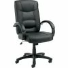 Alera Strada Series Executive Leather Chairs , High Back , Black