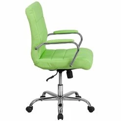 Flash Furniture Mid-Back, Green Vinyl Executive Swivel Office Chair With Chrome Arms [GO-2240-GN-GG] -Office Chairs Shop unnamed file 2989