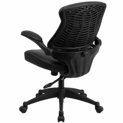 Flash Furniture Leather Mid-Back Exec Swivel Office Chair W/Back Angle Adj & Flip-Up Arms, Black (BLZP804) -Office Chairs Shop unnamed file 300