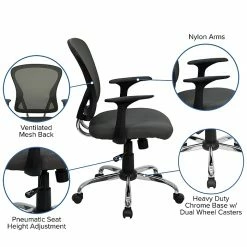 Flash Furniture Mid-Back Office Chair, Dark Gray -Office Chairs Shop unnamed file 3024