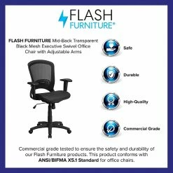 Flash Furniture Mesh Executive Chair, Black (HL-0007T-GG) -Office Chairs Shop unnamed file 3055