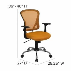 Flash Furniture Mid-Back Office Chair, Orange 16 Flash Furniture Mid-Back Office Chair, Orange -Office Chairs Shop unnamed file 3081