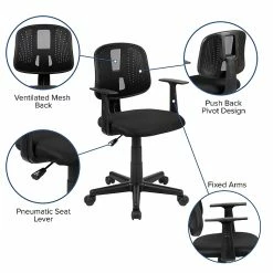 Flash Furniture Fundamentals Foam Swivel Computer And Desk Chair, Black (LF134ABK) -Office Chairs Shop unnamed file 309