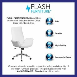 Flash Furniture Mid-Back Leather Executive Executive Swivel Chair With Flared Arms (BT88MIDWH) -Office Chairs Shop unnamed file 3117