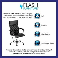 Flash Furniture High-Back Leather Executive Office Chair, Black -Office Chairs Shop unnamed file 3143