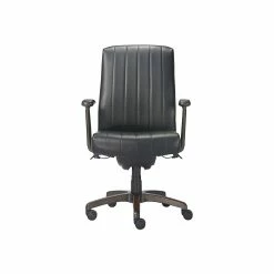 La-Z-Boy Bennett Ergonomic Faux Leather Swivel Executive Chair, Black (CHR10082B)