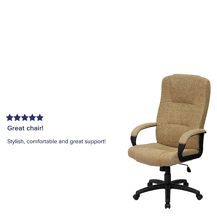 Flash Furniture High Back Fabric Executive Office Chairs (BT9022BGE) 7 Flash Furniture High Back Fabric Executive Office Chairs (BT9022BGE) - Image 5
