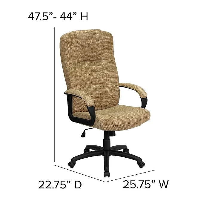 Flash Furniture High Back Fabric Executive Office Chairs (BT9022BGE) 9 Flash Furniture High Back Fabric Executive Office Chairs (BT9022BGE) - Image 7
