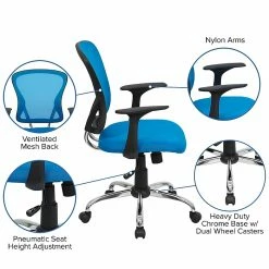 Flash Furniture Mid-Back Office Chair, Blue -Office Chairs Shop unnamed file 3169