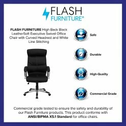 Flash Furniture High Back Leather Executive Office Chair With Contrasting White Stitch, Black 10 Flash Furniture High Back Leather Executive Office Chair With Contrasting White Stitch, Black -Office Chairs Shop unnamed file 3177