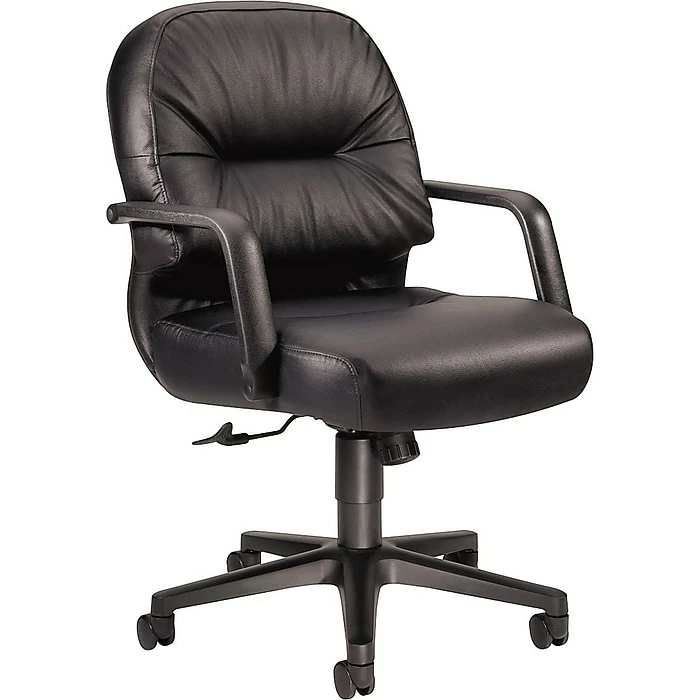 HON® 2090 Series Leather Executive Mid-Back Chair, Black 3 HON® 2090 Series Leather Executive Mid-Back Chair, Black