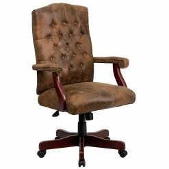 Flash Furniture Bomber Fabric Executive Chair, Rustic Brown (802BRN)