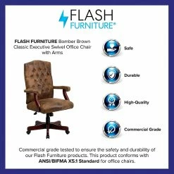 Flash Furniture Bomber Fabric Executive Chair, Rustic Brown (802BRN) -Office Chairs Shop unnamed file 3222