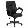 Flash Furniture Mid-Back Leather Overstuffed Office Chair, Black -Office Chairs Shop unnamed file 3230