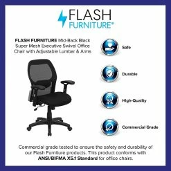 Flash Furniture Mid Back Super Mesh Office Chair With Black Fabric Seat, Black 10 Flash Furniture Mid Back Super Mesh Office Chair With Black Fabric Seat, Black -Office Chairs Shop unnamed file 3239