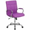 Flash Furniture Mid-Back, Purple Vinyl Executive Swivel Office Chair With Chrome Arms [GO-2240-PUR-GG] -Office Chairs Shop unnamed file 3250