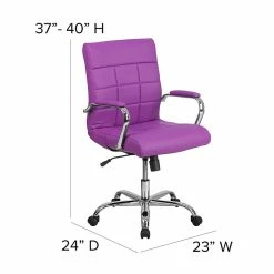 Flash Furniture Mid-Back, Purple Vinyl Executive Swivel Office Chair With Chrome Arms [GO-2240-PUR-GG] -Office Chairs Shop unnamed file 3255